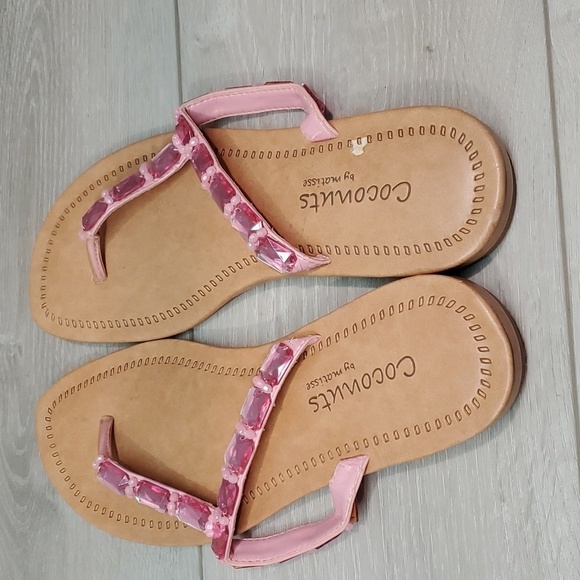 Coconuts By Matisse Women Twinkle Crystal Thong Sandals Flats shoes sz 8 - Picture 10 of 10